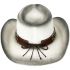 High Quality Paper Straw Black Shade Western Cowboy Hat with Eagle Leather Laced Edge Band