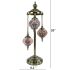 Hot Flowers Turkish Mosaic Lamps with 3 Globes - Without Bulb