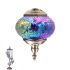 Turquoise Lights Turkish Mosaic Lamps with 5 Globes - Without Bulb