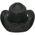 Paper Straw Western Black Cowboy Hat with Beaded Band