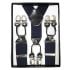 Navy Blue suspenders with six-clip for Adults