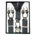 Gray suspenders with six-clip for Adults