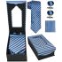 Light Blue Striped Tie Set