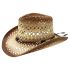 Straw Cowboy Hats with Brown Shaded Breathable Hollow Design