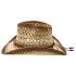 Straw Cowboy Hats with Brown Shaded Breathable Hollow Design