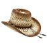 Straw Cowboy Hats with Brown Shaded Breathable Hollow Design