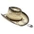 Straw Cowboy Hats with Black Shaded Breathable Hollow Design