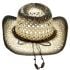 Straw Cowboy Hats with Black Shaded Breathable Hollow Design