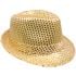 Golden Sequin Trilby Fedora Hat