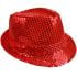 Red Sequin Trilby Fedora Hat