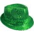 Green Sequin Trilby Fedora Hat