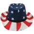 USA Flag Printed Paper Straw Cowboy Hat