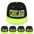 CHICAGO Embroidered Black Snapback Cap
