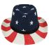 USA Flag Design Paper Straw Kid's Western Cowboy Hats