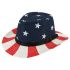 USA Flag Print Paper Straw Kid's Western Cowboy Hat in Bulk