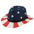 USA Flag Design Paper Straw Kid's Western Cowboy Hats