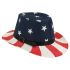 USA Flag Print Paper Straw Kid's Western Cowboy Hat in Bulk