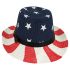 USA Flag Print Paper Straw Kid's Western Cowboy Hat in Bulk