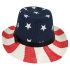 USA Flag Design Paper Straw Kid's Western Cowboy Hats