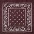 Dark Brown Paisley Cotton Bandana