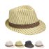 High-Quality Pinstripes Trilby Fedora Hat Set - Mix Colors