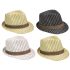 High-Quality Pinstripes Trilby Fedora Hat Set - Mix Colors