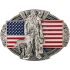 American Flag Cowboy Belt Buckle