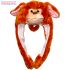 Animal Hat with Moving Ears for Adults - Monkey Design