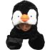 Plush Penguin Beanie Hat with Paw Mittens