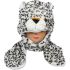 White Leopard Animal Hat with Paw Mittens