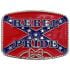 Rebel Pride Flag Belt Buckle with Background