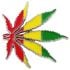 Big Leaf Jamaica Flag Marijuana Belt Buckle