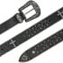 Black Rhinestone Belts for Women and Men - Bling Cross Design
