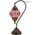 Blue and Red Diamonds Turkish Lamps with Swan Neck style - Without Bulb