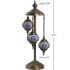 Moroccan style Blue Star Turkish Mosaic Floor Lamps with 3 Globes - Without Bulb