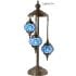 Moroccan style Blue Star Turkish Mosaic Floor Lamps with 3 Globes - Without Bulb