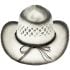 Breathable Black Raffia Straw Beaded Band Kid's Cowboy Hat