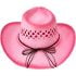Breathable Pink Raffia Straw Beaded Band Kid's Cowboy Hat