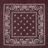Brown Paisley Print Polyester Bandanas