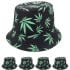 Green Leaf Pattern Double-Sided Bucket Hat