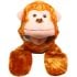 Plush Monkey Hat with Paw Mittens