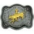Bull Belt Buckle High-Quality Gold Colored Rodeo Design