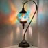 Cold Colors Mosaic Floor Lamps with Swan Neck Design - Without Bulb
