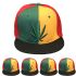 Marijuana Leaf Embroidered Snapback Cap