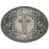 Silver Floral Design Christian Belt Buckles