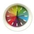 Rainbow Clock Outside White