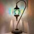 Blue Sunflower Swan Neck Mosaic Table Lamp - Without Bulb