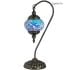 Sky Blue Turkish Style Mosaic Lamps with Swan Neck Style - Without Bulb