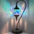 Sky Blue Turkish Style Mosaic Lamps with Swan Neck Style - Without Bulb