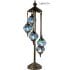 Deep Blue Turkish Lamps with 5 Globes - Without Bulb